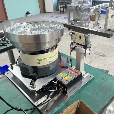 Rotary Vibratory Bowl Feeder ชิ้นส่วนพลาสติก เครื่องให้อาหารสั่นสองเลน