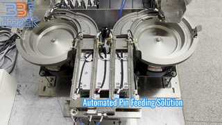 ที่กำหนดเองอัตโนมัติ 304 สแตนเลสตัวเชื่อมต่อไฟฟ้าหมุดโลหะ Vibrating Bowl Feeder